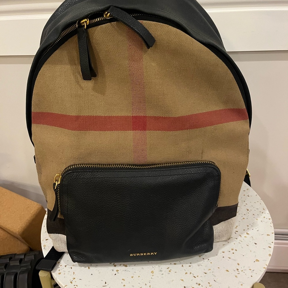 Burberry Tan and Black Women's Backpack